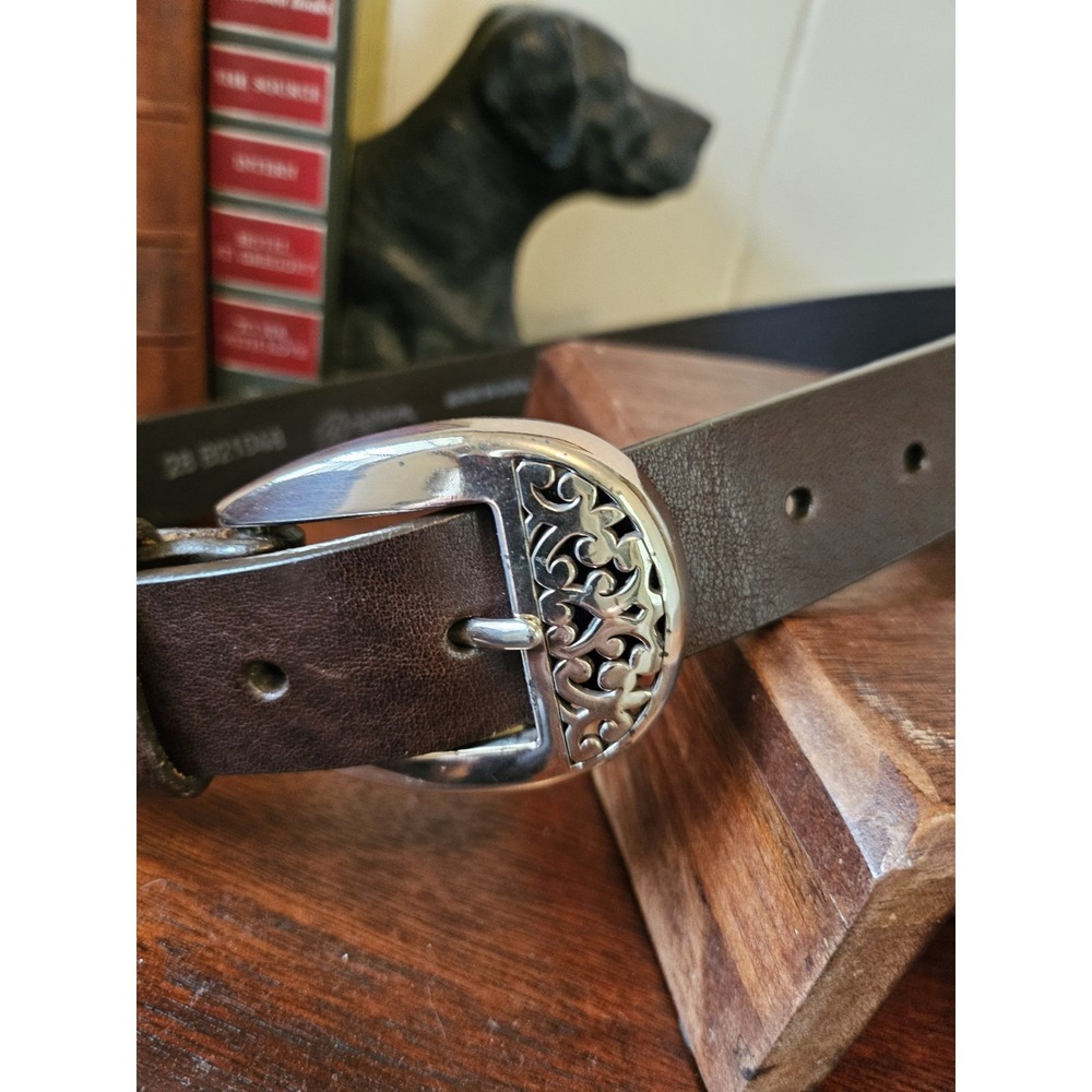 Brighĺton Ladies Leather (Mottled Pattern) Belt . Sz 28. High End. Unique. - Picture 2 of 6